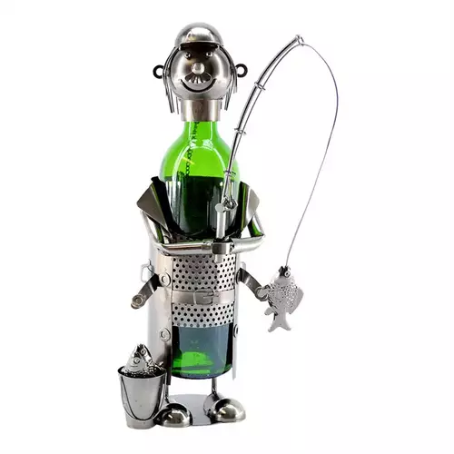 Fisherman with Pail Bottle Holder